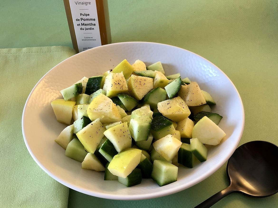 Salade de concombre à la pomme