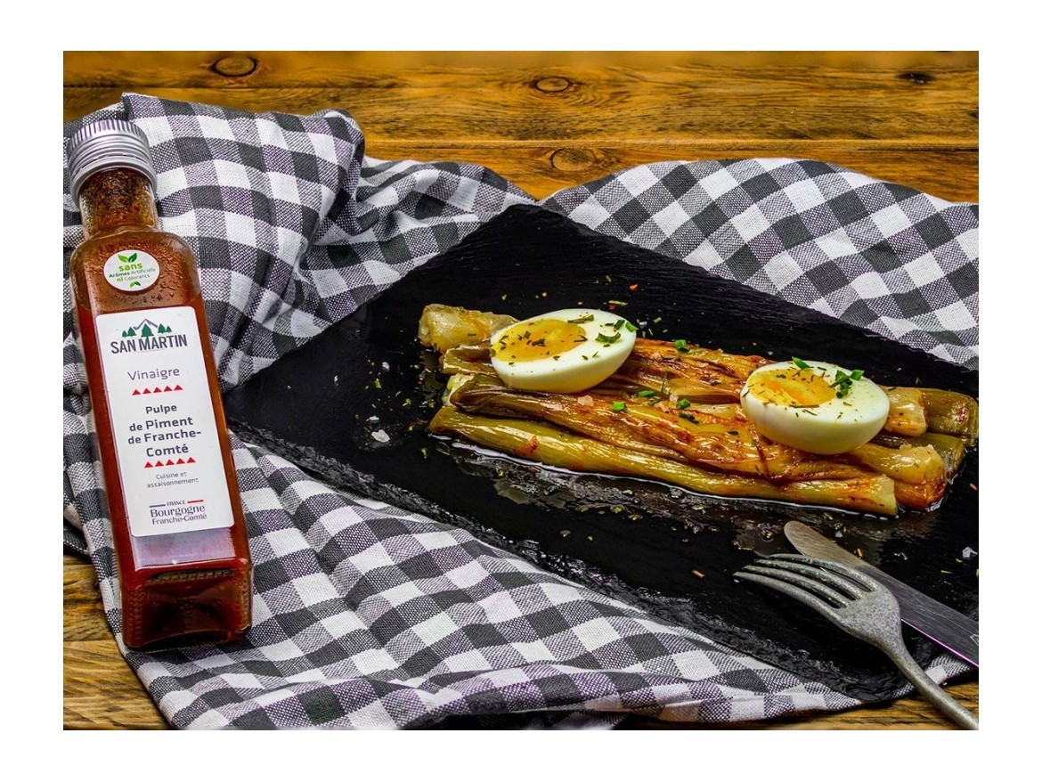 Poireaux au vinaigre au piment de Bourgogne