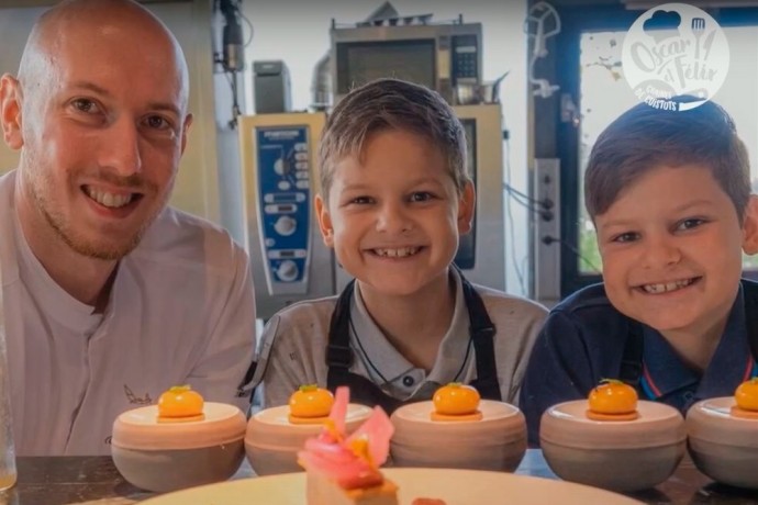 Foie gras au vinaigre de figue avec Oscar et Félix